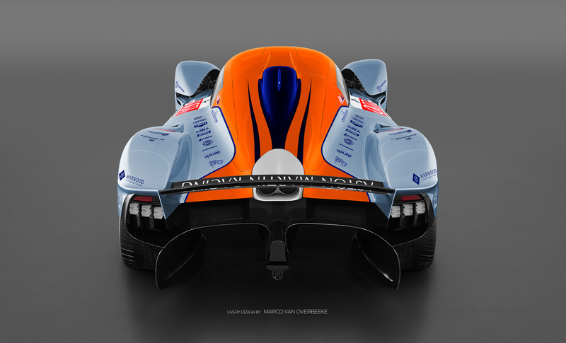 Illustration for article titled The Aston Martin Valkyrie Looks Especially Good In Classic Racing Liveries